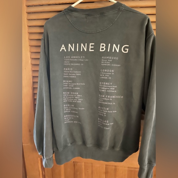 Anine Bing Stardust Charcoal Crewneck Sweater - Picture 2 of 6